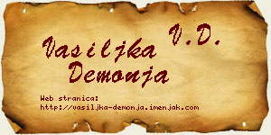 Vasiljka Demonja vizit kartica